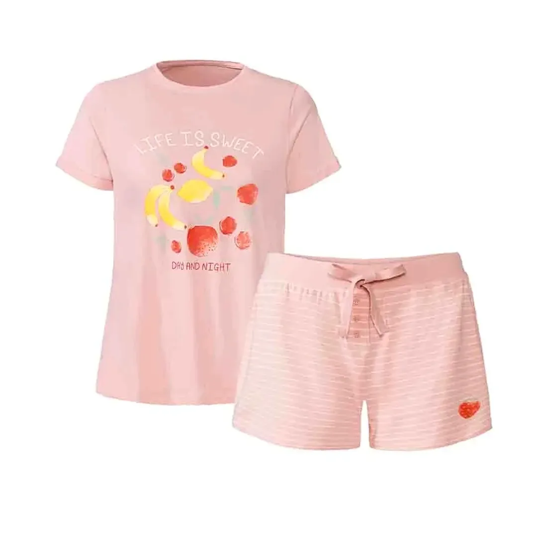 ست تیشرت شلوارک راحتی زنانه اسمارا کد set2