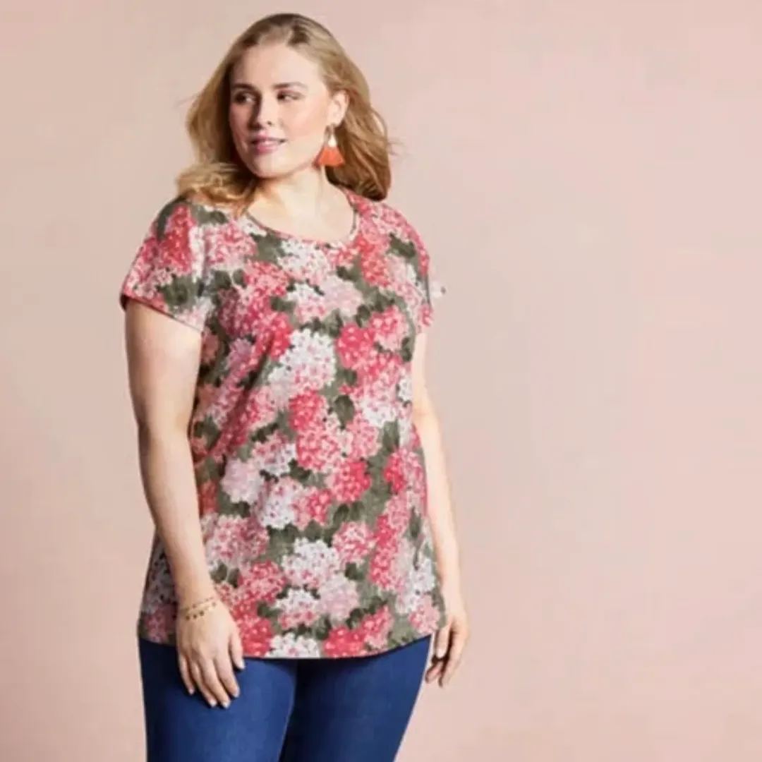 تیشرت سایز بزرگ زنانه اسمارا کد t66