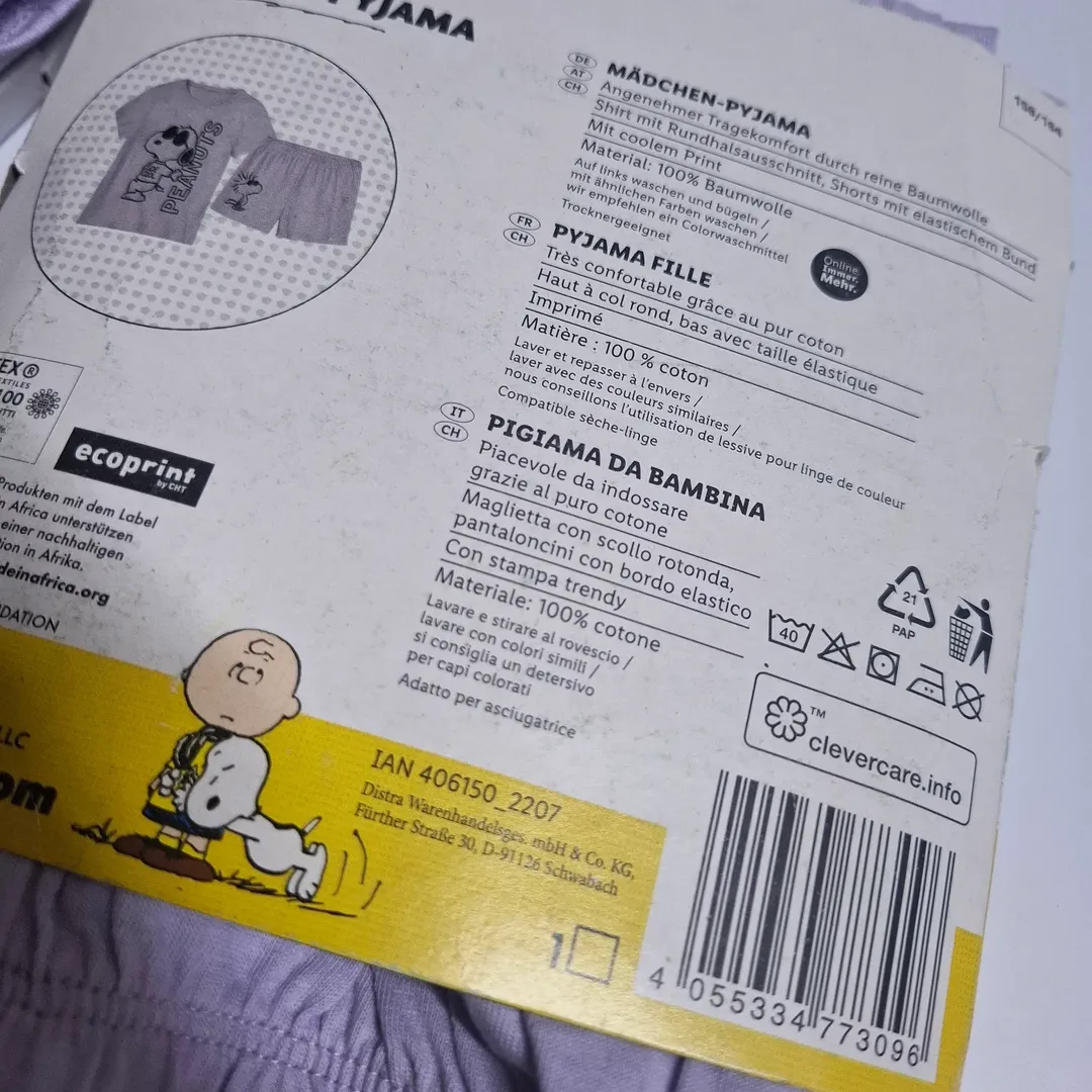 ست تیشرت شلوارک برند peanuts