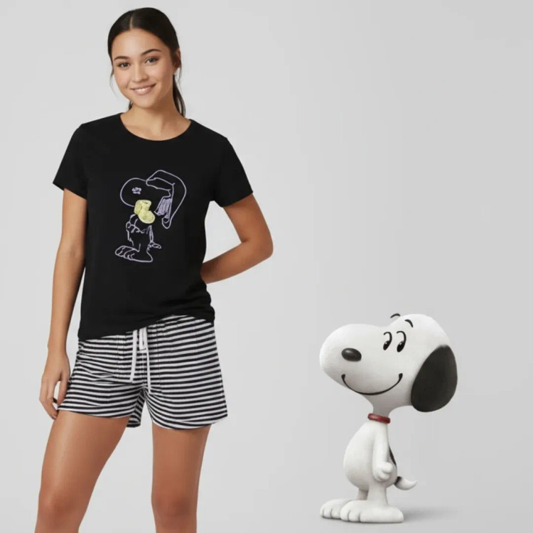 ست تیشرت شلوارک برند peanuts کد ۴۰۶۱۵۴۲۲۰۷