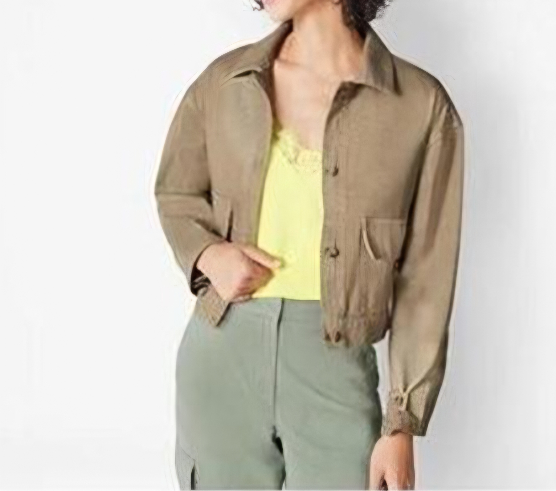 کت کتان کراپ برند اسمارا