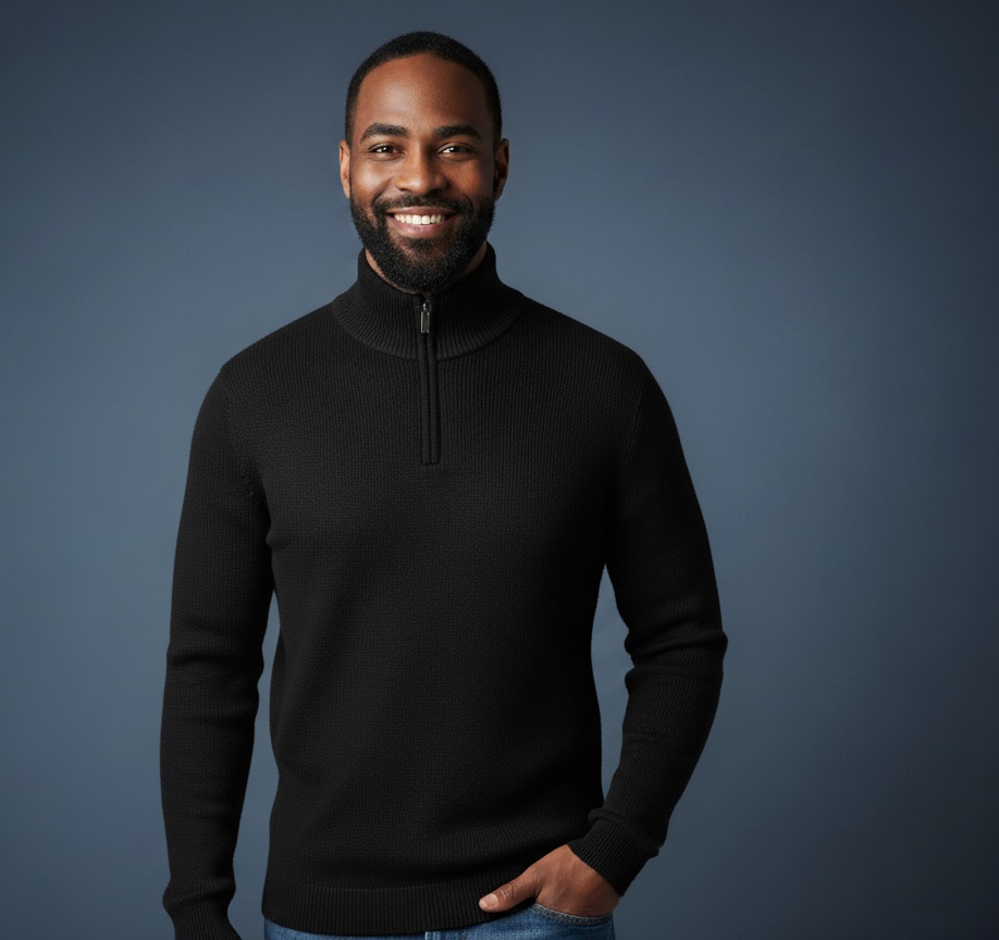 پلیور بافت نیم زیپ برند لیورجی