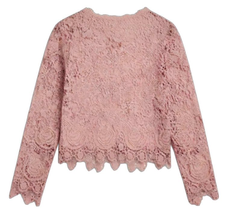 شومیز گیپور کراپ SHENG YUAN FASHION