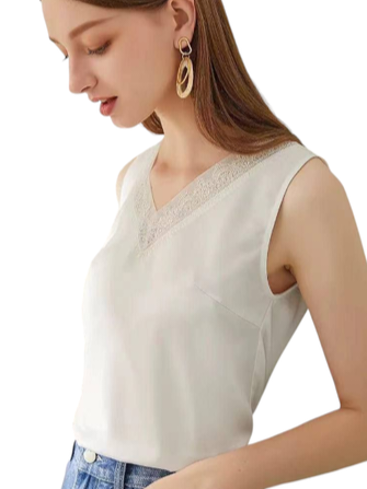 تاپ ساتن مجلسی یقه گیپور