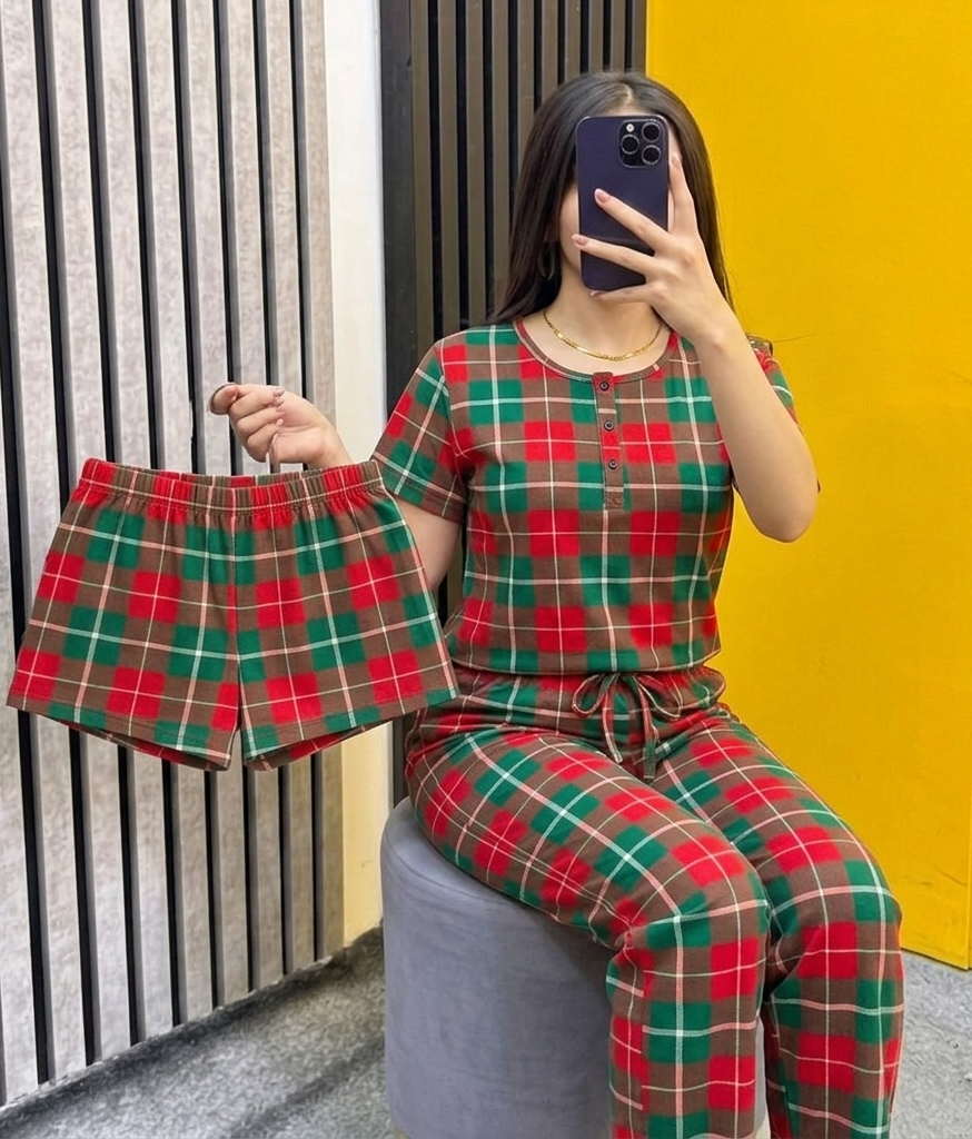 ست سه تیکه راحتی زنانه طرح بری بری H&M