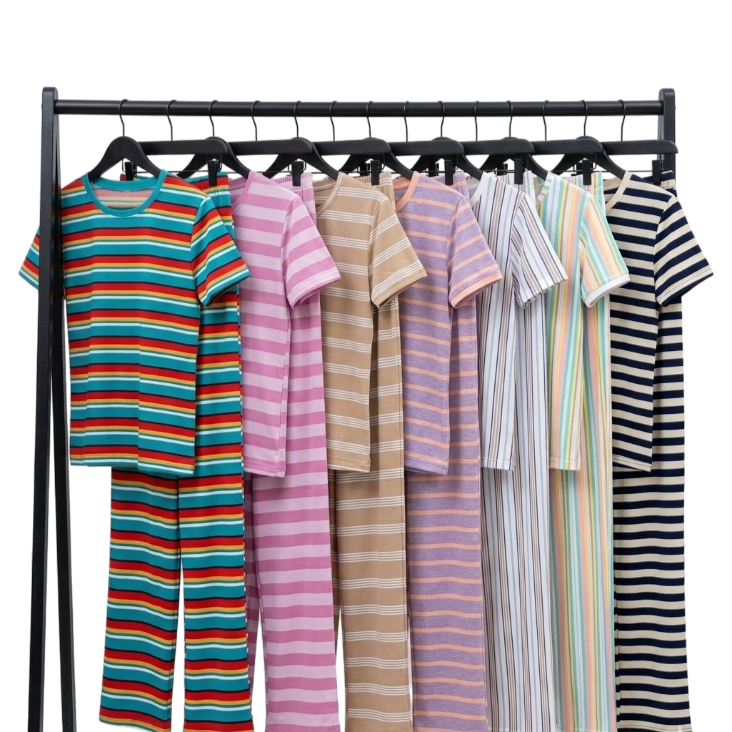 ست تیشرت شلوار نخی قواره دار برند h&m