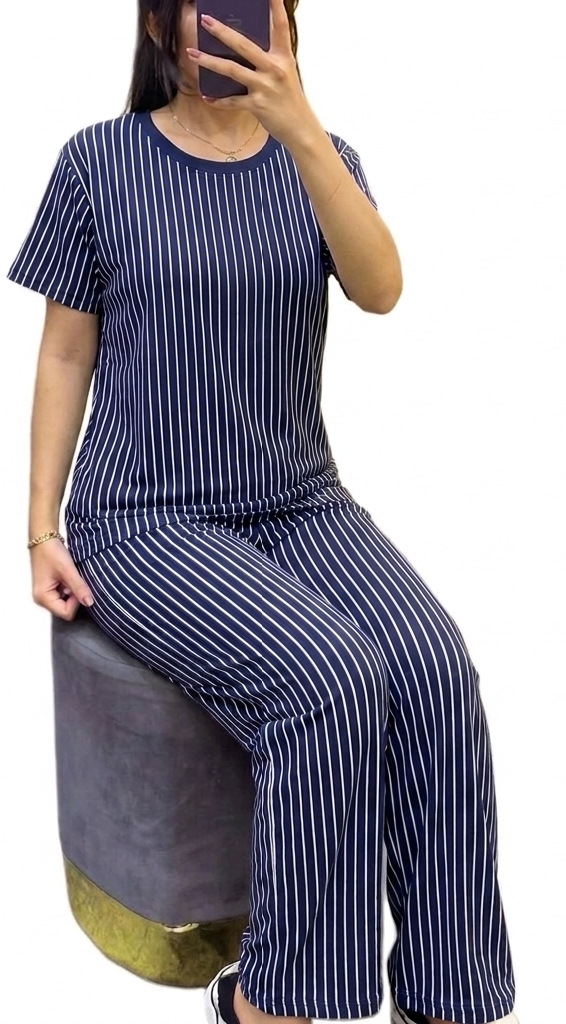 ست تیشرت شلوار نخی قواره دار برند h&m