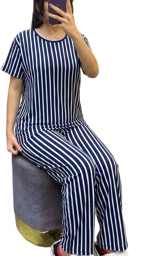 ست تیشرت شلوار نخی قواره دار برند h&m