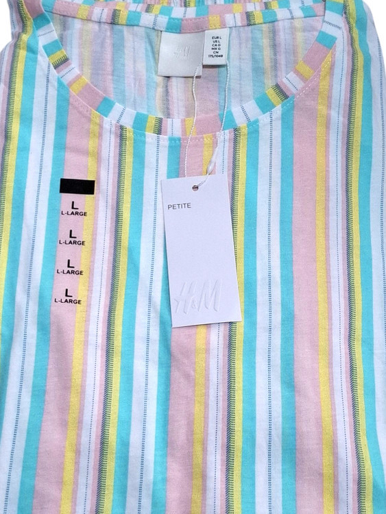 ست تیشرت شلوار نخی قواره دار برند h&m