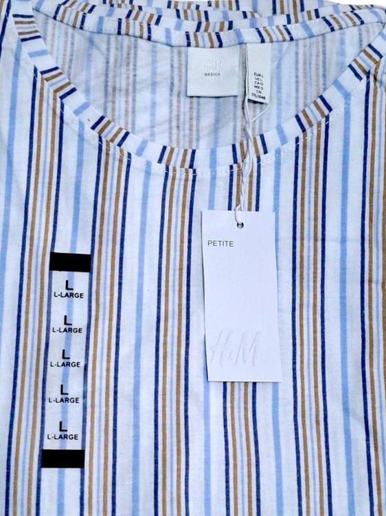 ست تیشرت شلوار نخی قواره دار برند h&m