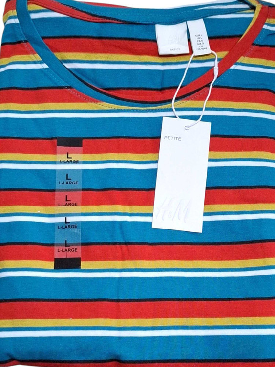 ست تیشرت شلوار نخی قواره دار برند h&m